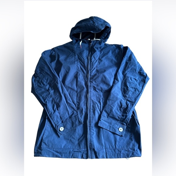 Penfield 65/35 Hudson Wax Full Zip Navy Blue Utility Rain Hooded Jacket Men Sz M